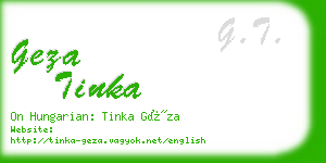 geza tinka business card